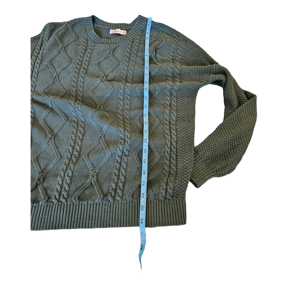 Hollister Medium Green Long Sleeve Knit Sweater - Picture 5 of 6